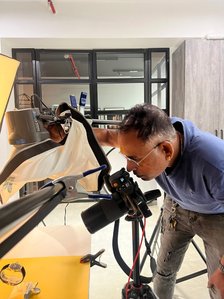behind the scene studio lighting setup of the most creative watch photographer during a photoshoot for the brand campaign in Mumbai india