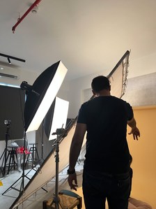 a behind the scene of our recent setup during a footwear brand campaign shot by best product photographer in pune india
