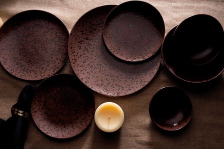 brown luxury product porcelain plates abstract photography studio shoot by top advertising photographer in india