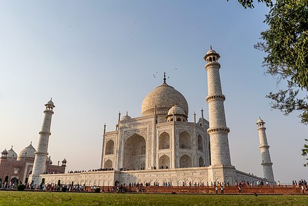 Side shot of the Taj Mahal in Agra, one of the seven wonders of the world and the best tourist destination in India shot by Ashish Gurbani top travel photographer based in Mumbai India.  