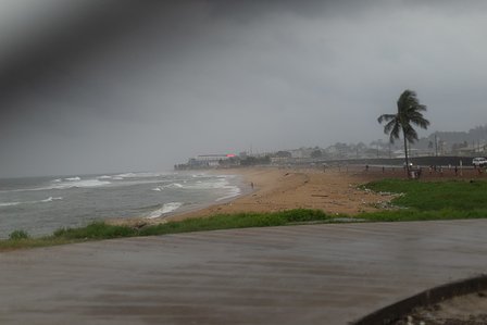 Blurry shot of a beach amidst high tides and wind shot by Ashish Gurbani leading travel photographer based in Mumbai India.