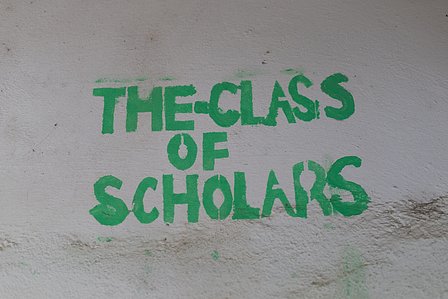 The class of scholars, an emotion sprayed on a wall shot by Ashish Gurbani best fashion photographer based in Mumbai India.
