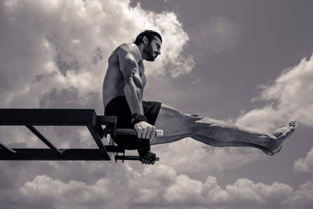 conceptual shoot of fitness male model angel singh on gym equipment exercising for fitness and strength photoshoot with best fashion photographer in mumbai india
