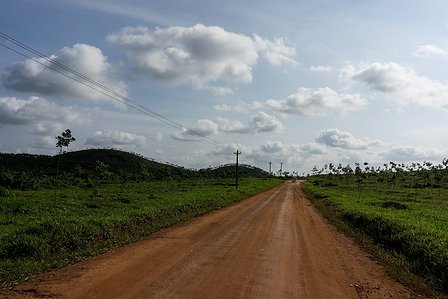 Beautiful landscape with muddy roads and a clear sky shot by Ashish Gurbani best travel photographer based in Mumbai India.