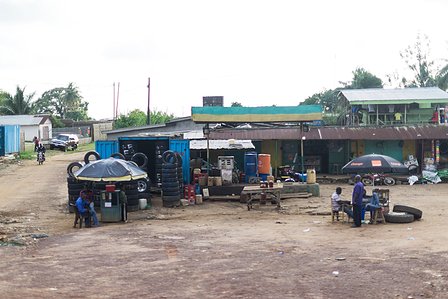 Automobile and vehicle repair market in a town in Monrovia shot by Ashish Gurbani top fashion photographer based in Mumbai India.