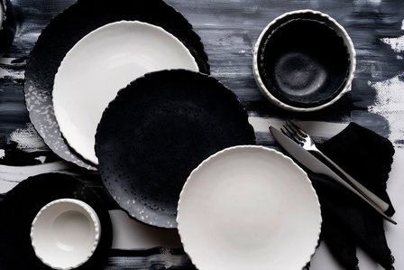 play with monotone plates on a painting background creative shoot with best product photographer ashish gurbani based in mumbai india