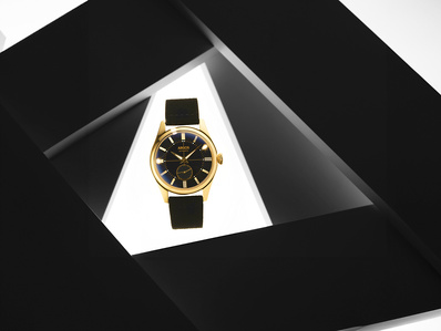 a concept based luxury product photographer shoots a golden watch with suede leather belt in pune