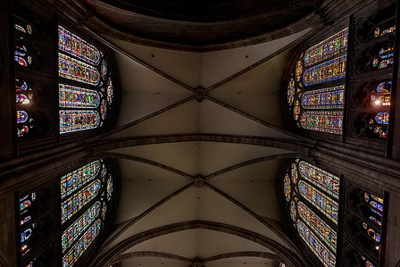 The roof of Strasbourg Church from inside shot by leading travel photographer based in Mumbai India.
