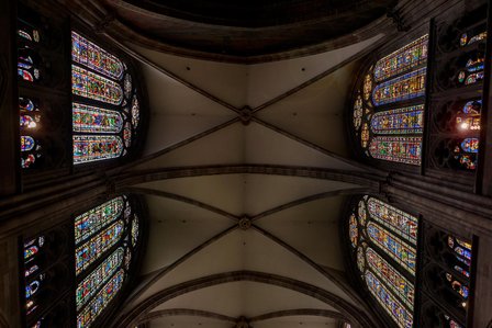 The roof of Strasbourg Church from inside shot by leading travel photographer based in Mumbai India.