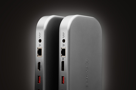 two USB hubs standing in front of a glow lighting setup shot in studio for gadget branding campaign by best luxury product photographer based in Pune india