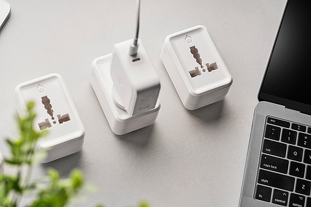 Brand photography India photographed Phynart, smart plug designed for modern living in a studio.