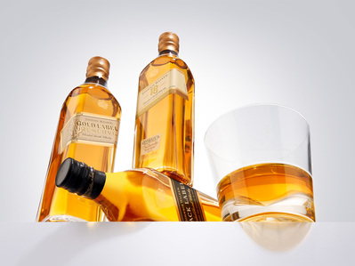 conceptual Johnnie Walker whisky bottles photographed by top product photographer based in mumbai india
