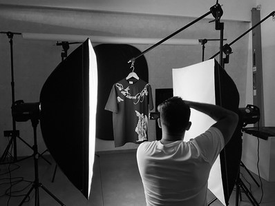 Behind the scenes at our studio of advertising commercial photographer in Pune India capturing the essence of our new T-shirt brand.