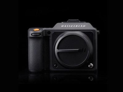 product photoshoot of Hasselblad camera on black background photographed by a luxury product photographer based in pune india