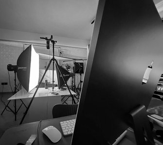Behind the scenes today at the product shoot photographer studio shooting for a technology brand focussing on biometric door locks