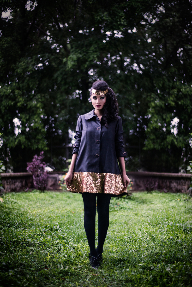 spunk garment concept based photoshoot in green forest by leading fashion photographer based in mumbai india
