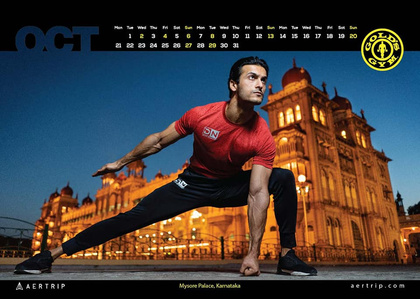 stretches by the beautiful sunset at mysore palace photography by the top indian advertising advertising photographer based in mumbai india.

