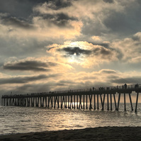 Beach Sunset at the Hermosa Beach Pier
