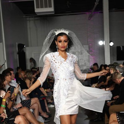 This collection is part of the Homage Collection for unique brides looking for one of a kind bridal attire, from the wedding day to the Shower or bachelorette parties! 