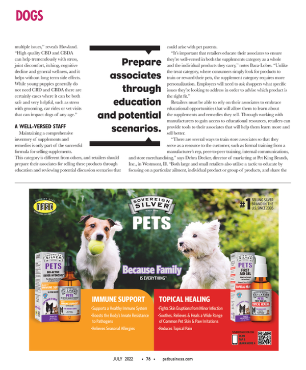 Full page spread for Pet Business Magazine 