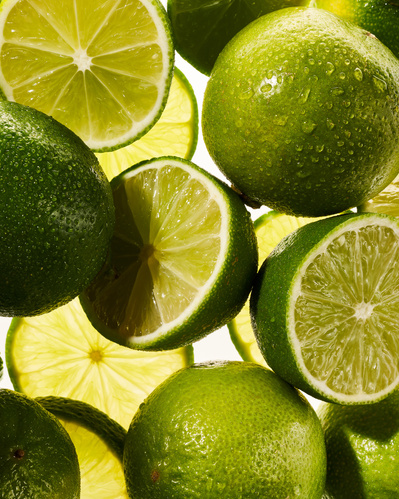 Closeup image of fresh lime fruits.