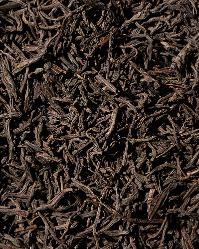 Close-up image of dried black tea leaves!