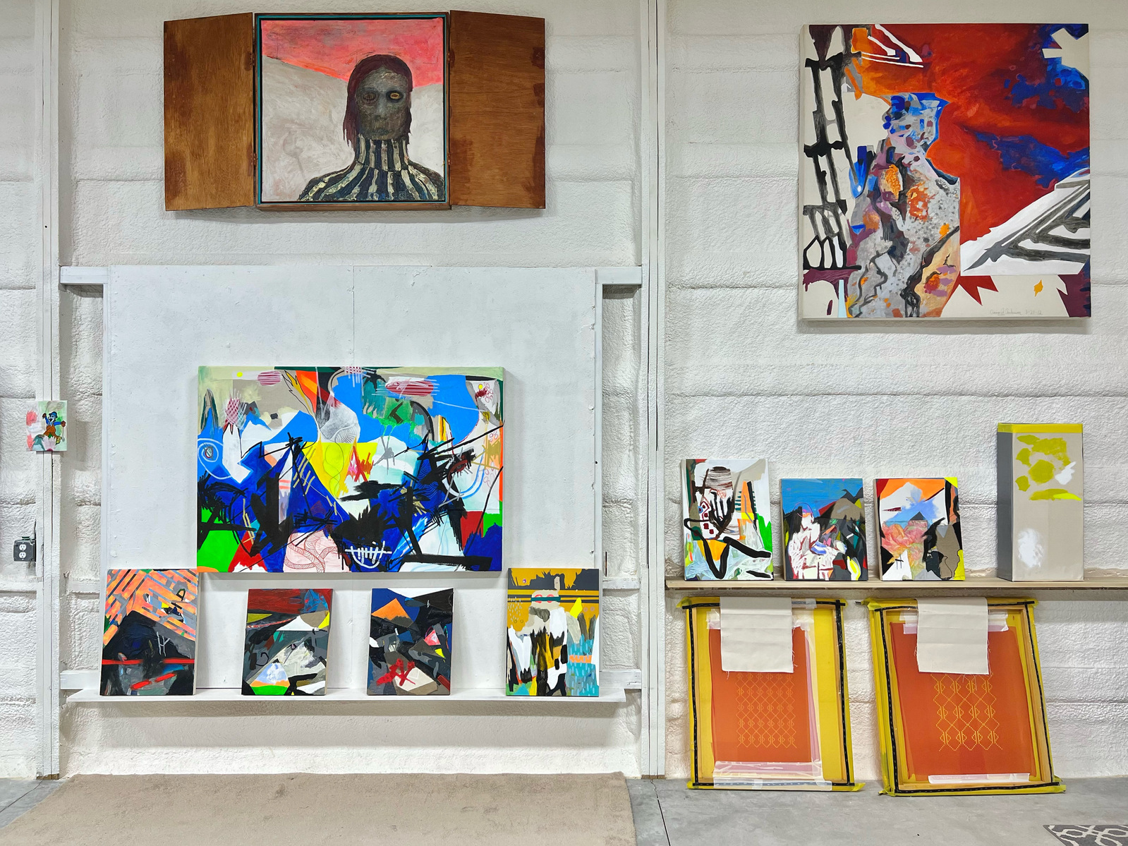 New paintings in the studio.