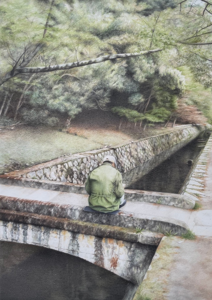 Philosopher’s path Kyoto Japan drawing