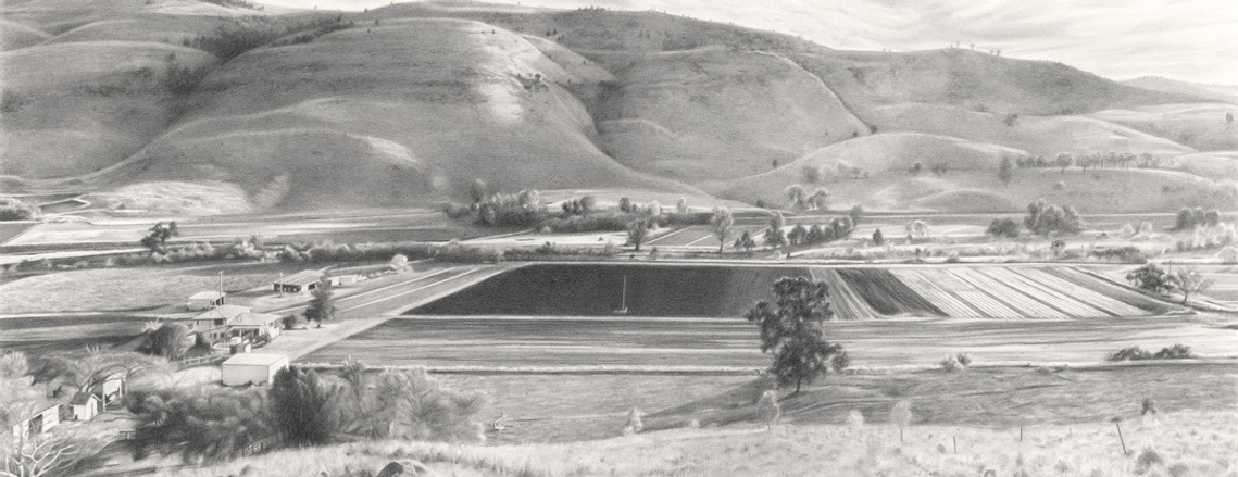 Commission artwork by Candace Slager. Graphite pencil. Lefthand Branch Farm.