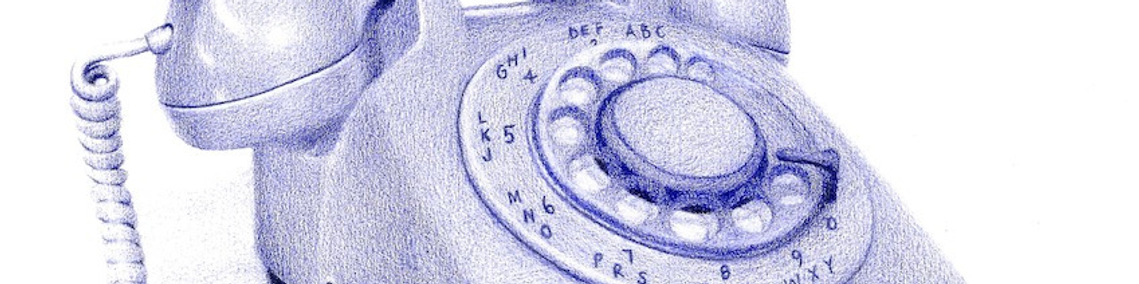 'Call me' telephone drawing by Candace Slager