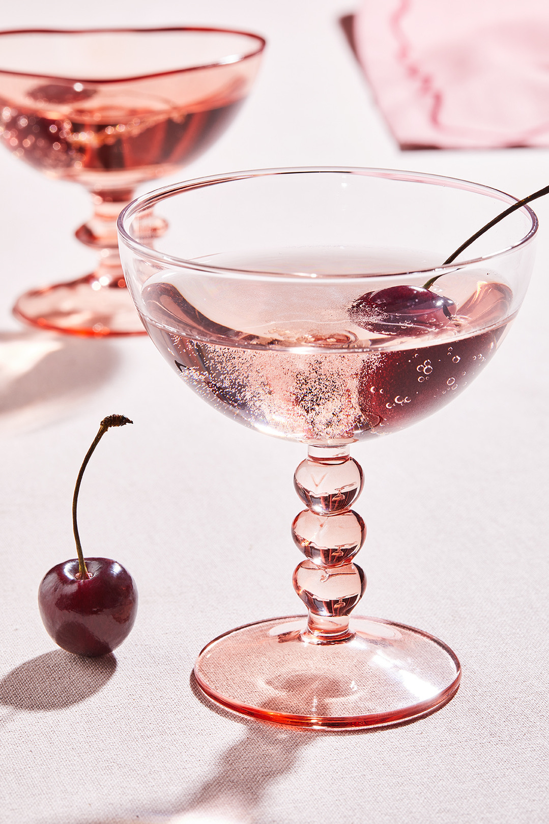 Curated glassware from & Then Home featuring glassware from brands such as Cox and Cox, & Klevering and Anthropologie. Styled by Nicki Bamford Bowes of interior design studio And Then They Went Wild and Photographed by still life photographer Lol Johnson.