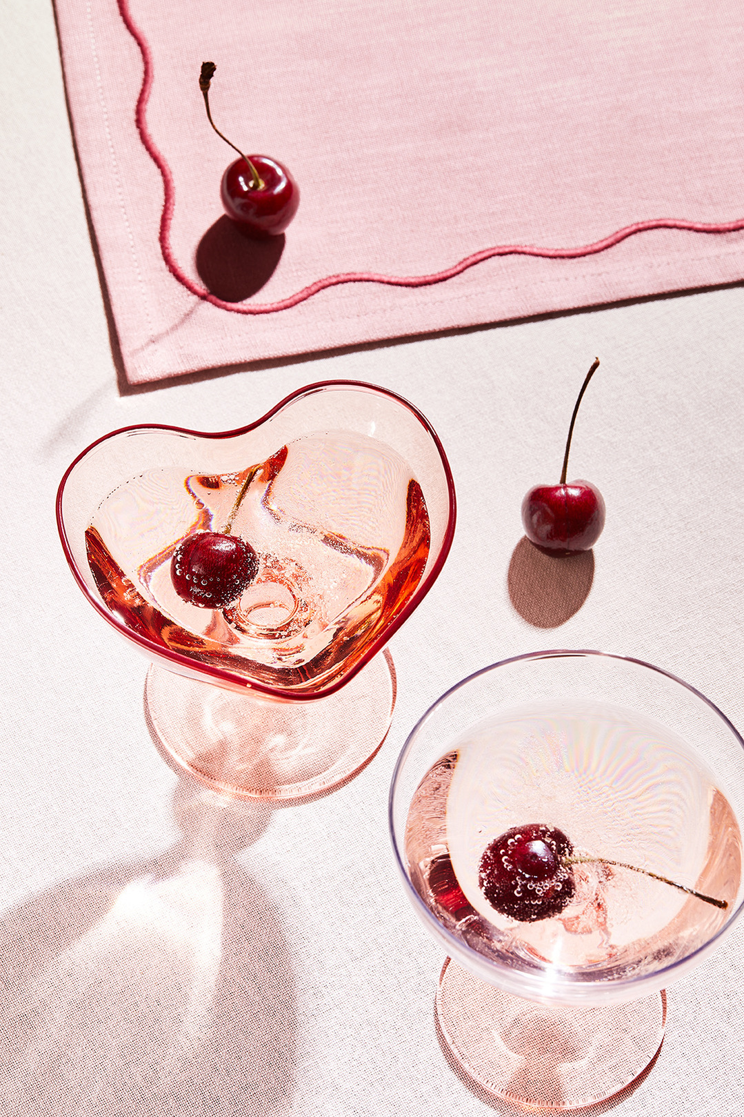 Curated glassware from & Then Home featuring glassware from brands such as Cox and Cox, & Klevering and Anthropologie. Styled by Nicki Bamford Bowes of interior design studio And Then They Went Wild and Photographed by still life photographer Lol Johnson.