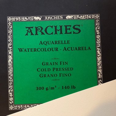 Favorite watercolor paper: Arches Cold Pressed 140 lb/300 gram 