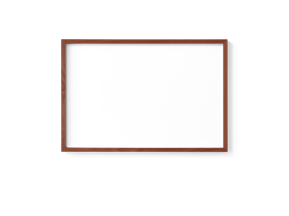 Walnut frame in landscape view 600x400mm full bleed