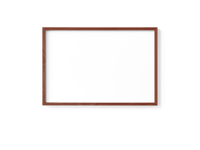 Walnut frame in landscape view 600x400mm full bleed