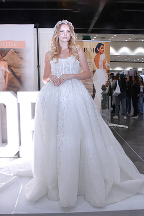 Formal wedding gown portrait. 