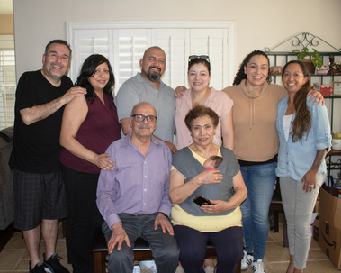 Family photograph at retirement party. 
