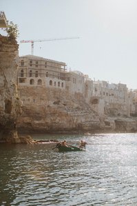 Polignano a mare at sunset