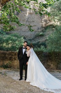 Bride and groom in Granada, Spain