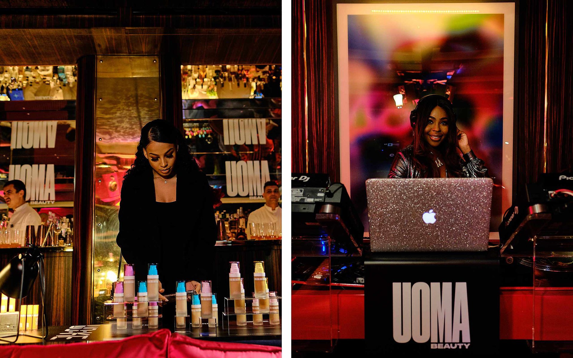 Brand experience for UK launch of UOMA Beauty