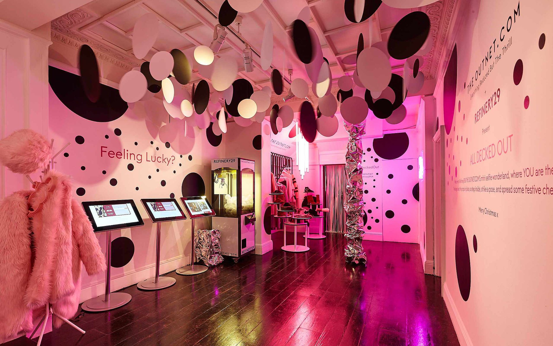 Refinery29 X The Outnet Christmas shopping brand engagement popup