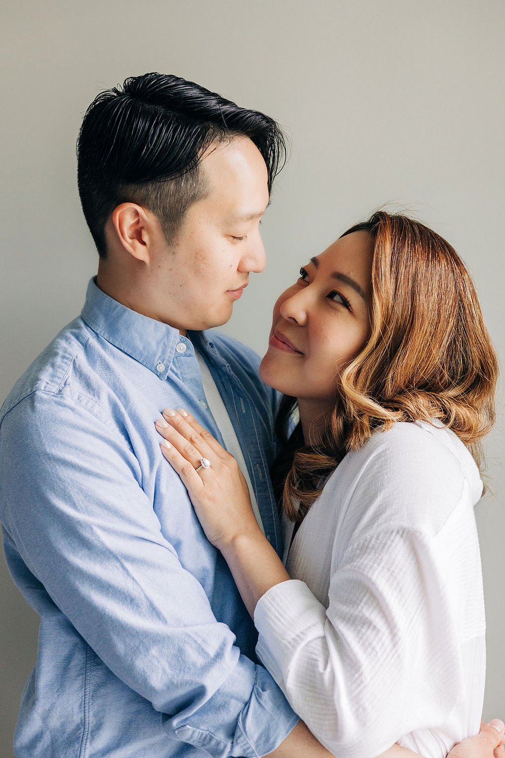documentary style engagement photoshoot at home in the philadelphia suburbs