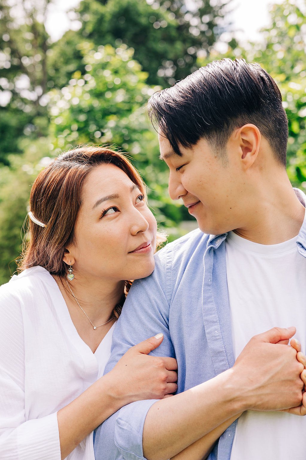 documentary style engagement photoshoot at home in the philadelphia suburbs outdoors