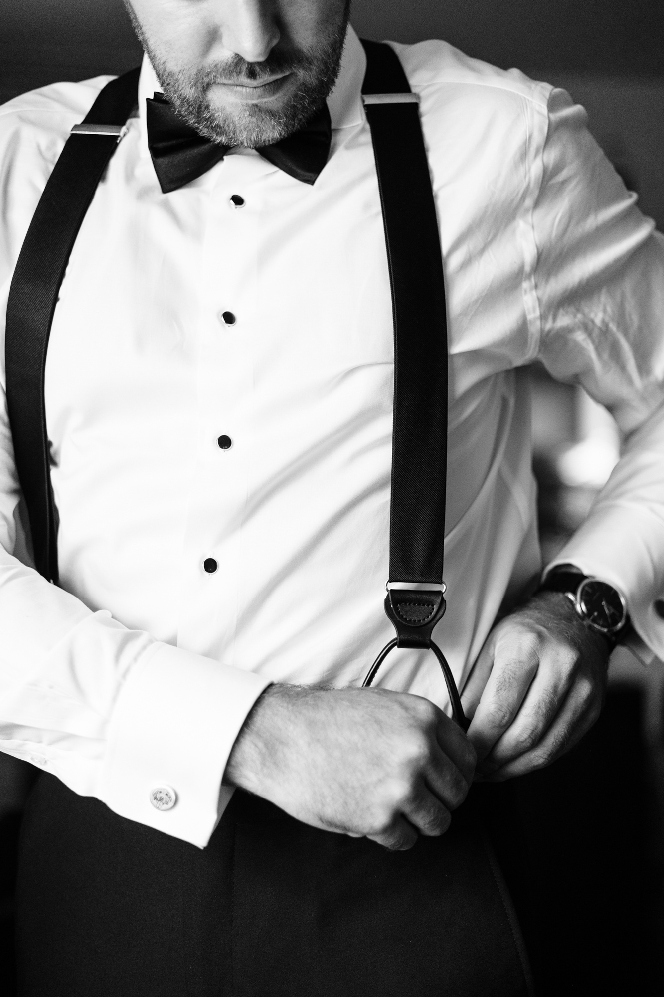 groom getting ready details at glenhardie country club wedding