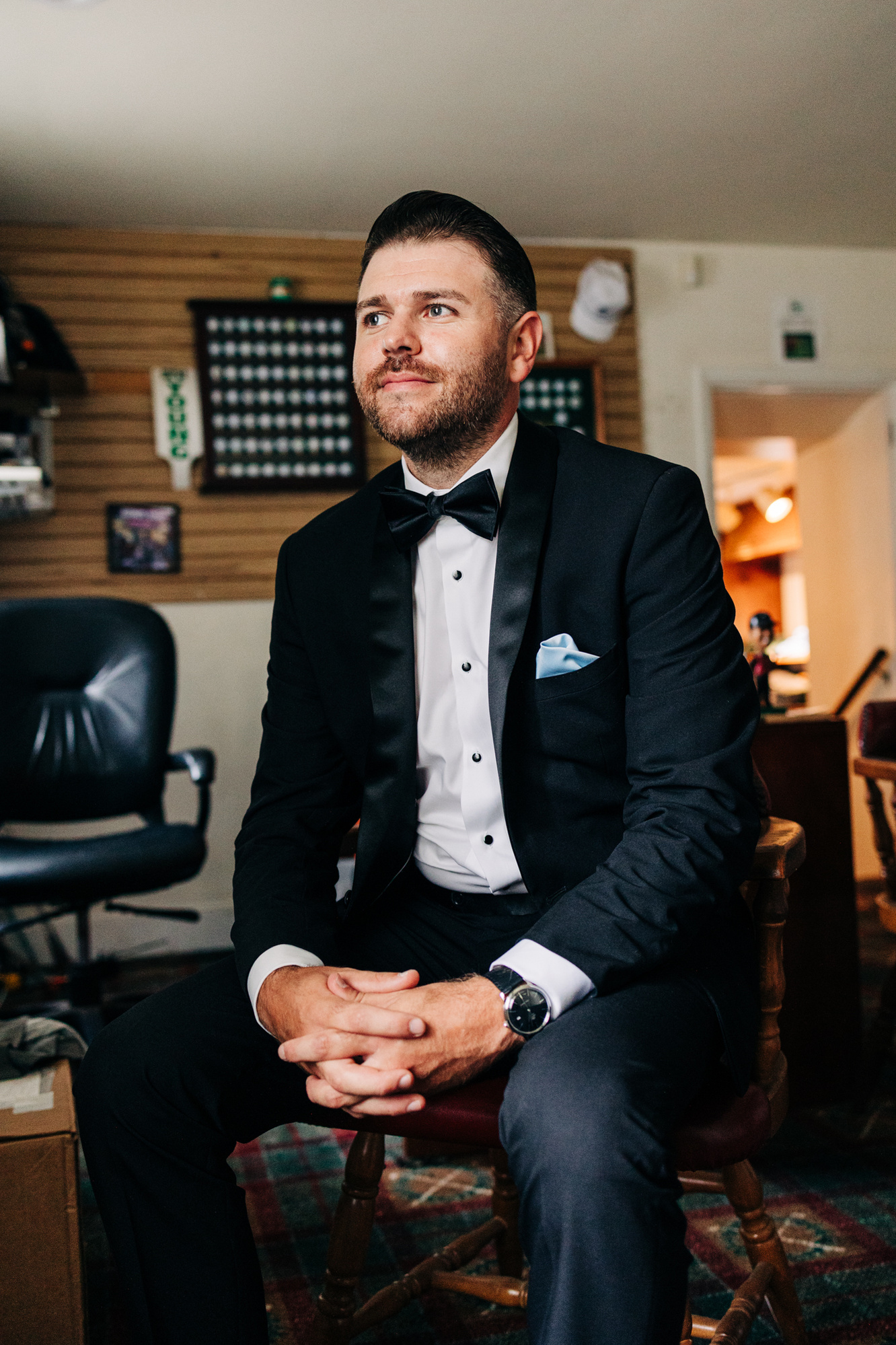 groom getting ready details at glenhardie country club wedding