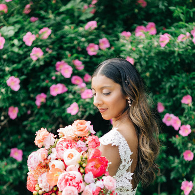 multicultural coloful morris arboretum wedding