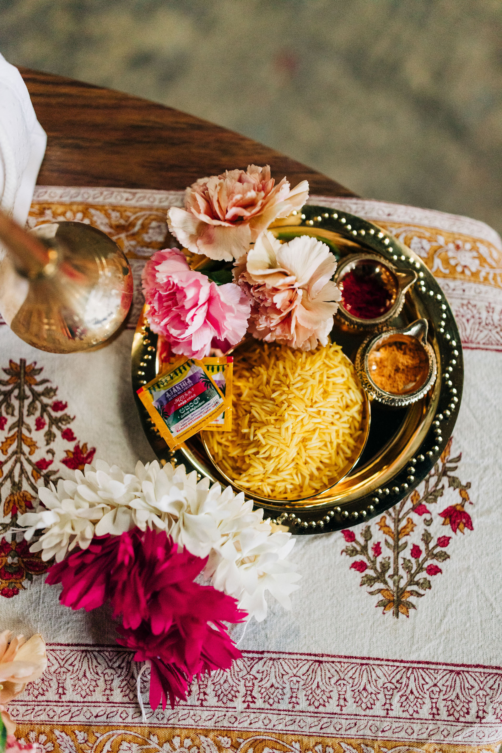 Indian wedding altar details