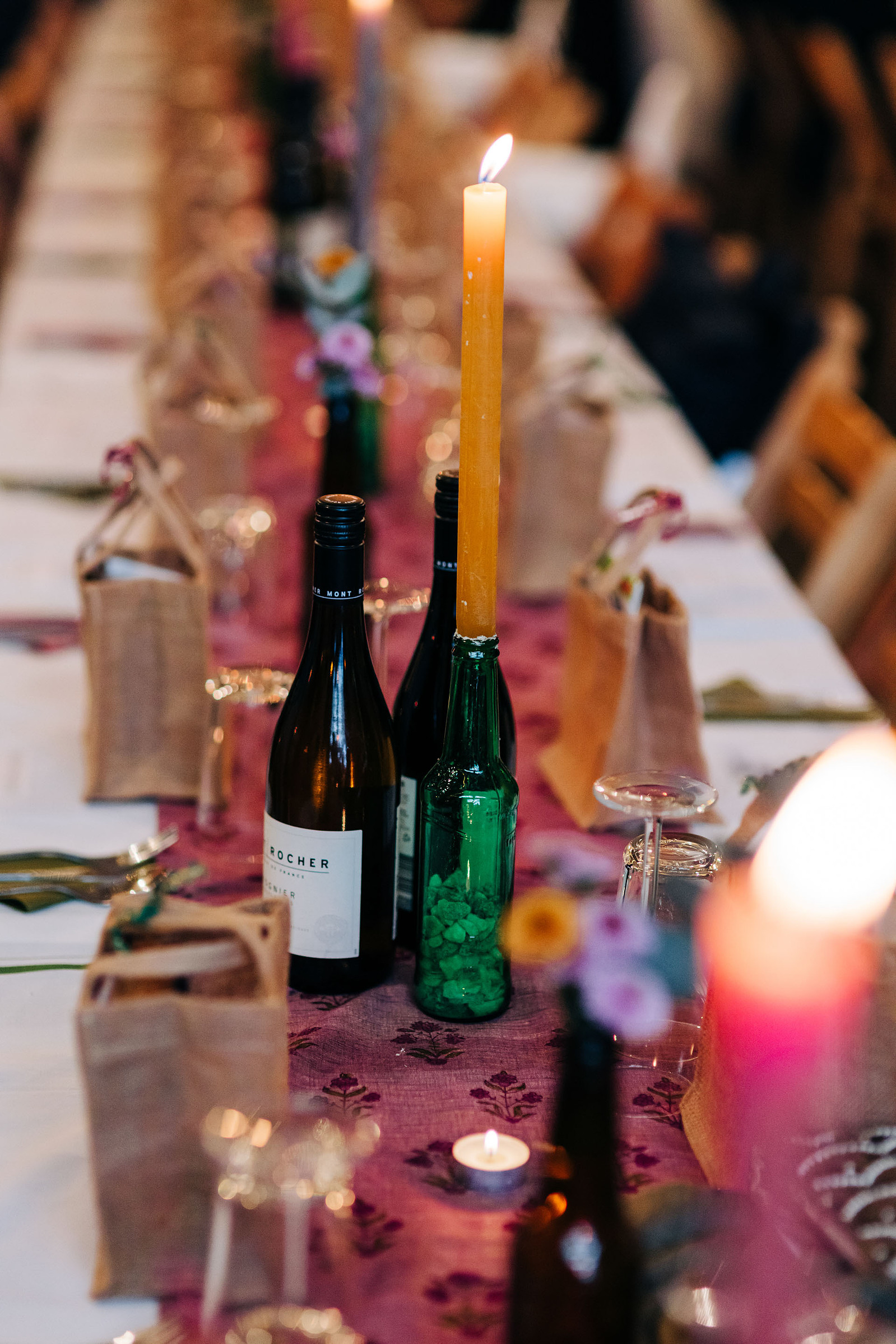 amp studios london wedding reception party dinner featuring pink and green wedding decor inspiration