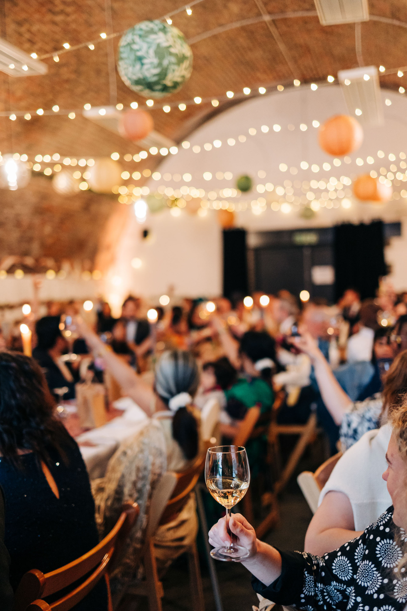 amp studios london wedding reception party dinner candid documentary wedding photography