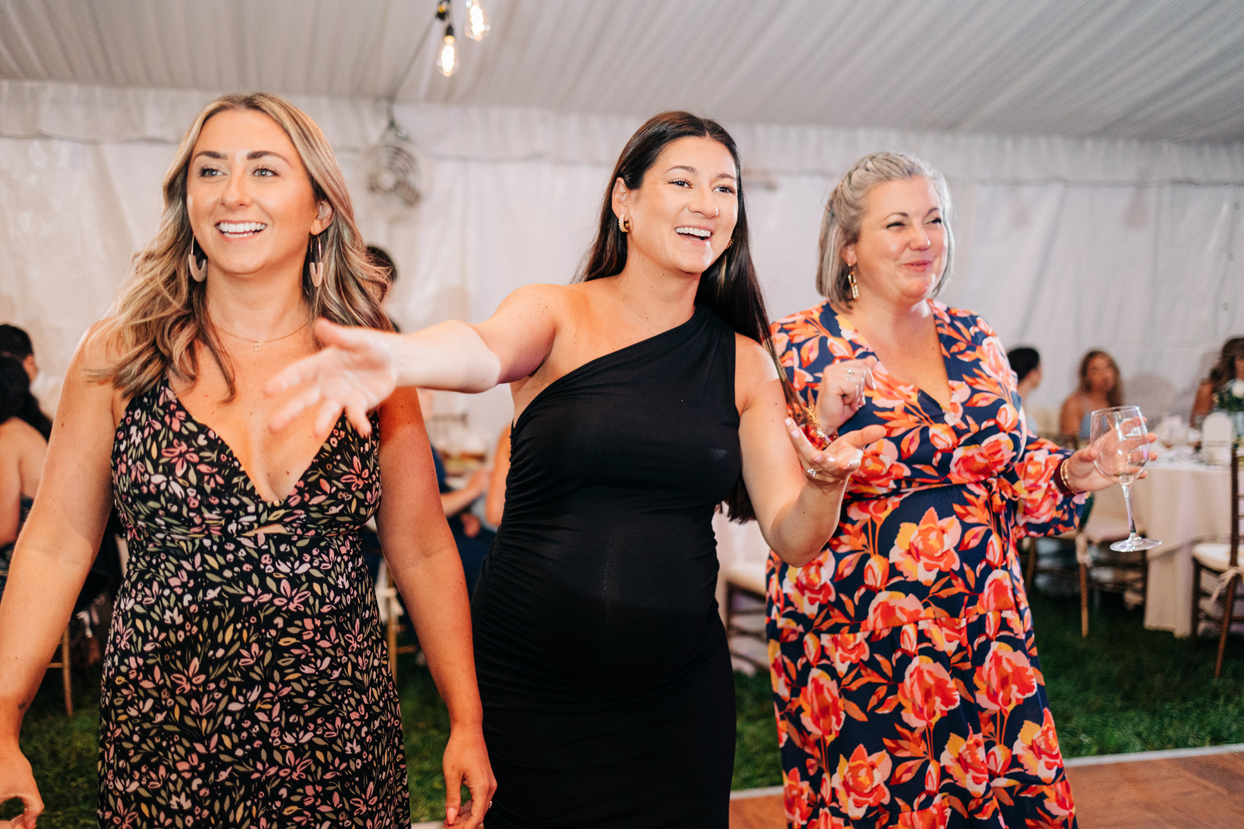 dance party at tented wedding reception at glenhardie country club near philadelphia pennsylvania main line chester county